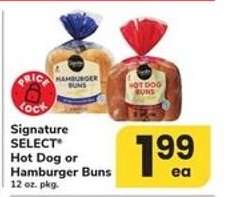 Signature SELECT Hot Dog or Hamburger Buns