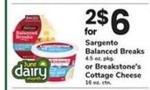 Sargento Balanced Breaks or Breakstone's Cottage Cheese