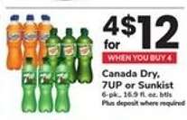 Canada Dry, 7UP or Sunkist