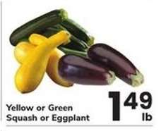 Yellow or Green Squash or Eggplant