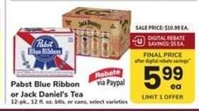 Pabst Blue Ribbon or Jack Daniel's Tea