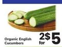 Organic English Cucumbers