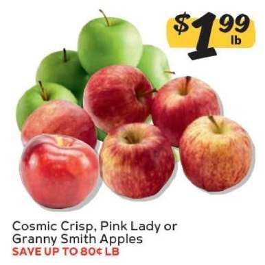 Cosmic Crisp, Pink Lady or Granny Smith Apples