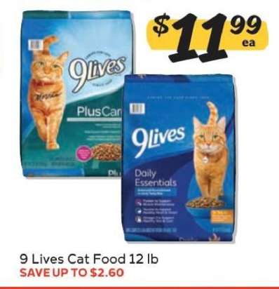 9 Lives Cat Food 12 lb