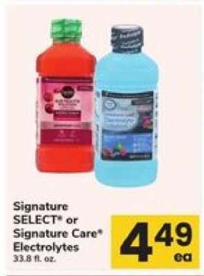 Signature SELECT® or Signature Care® Electrolytes