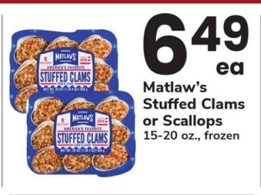 Matlaw's Stuffed Clams or Scallops