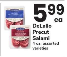 DeLallo Precut Salami