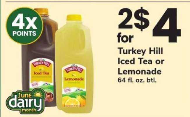 Turkey Hill Iced Tea or Lemonade