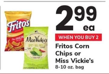 Fritos Corn Chips or Miss Vickie's