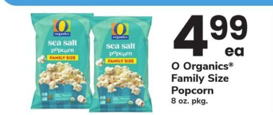 O Organics Family Size Popcorn