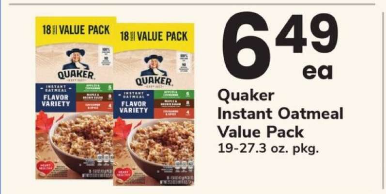 Quaker Instant Oatmeal Value Pack
