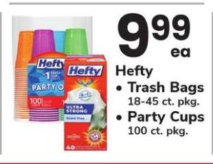 Hefty Trash Bags/Party Cups
