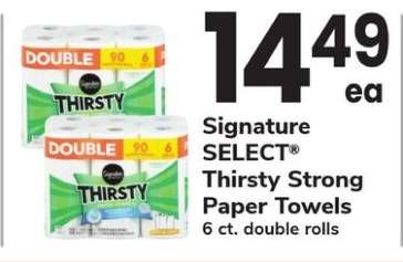 Signature SELECT Thirsty Strong Paper Towels