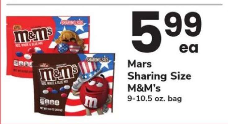 Mars Sharing Size M&M's