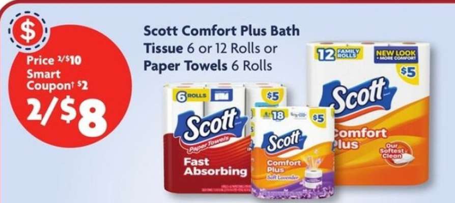 Scott Comfort Plus Bath Tissue or Paper Towels
