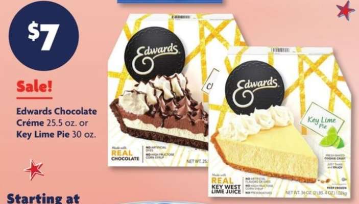 Edwards Chocolate Crème or Key Lime Pie
