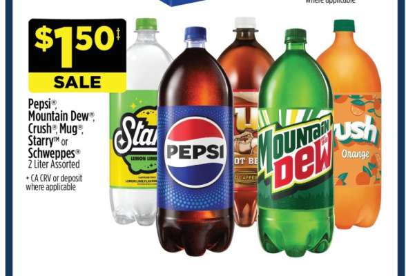 Pepsi, Mountain Dew, Crush, Mug, Starry or Schweppes