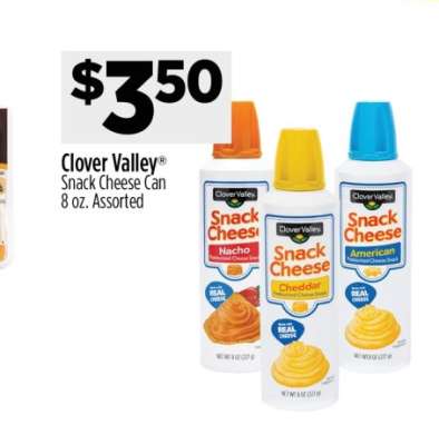 Clover Valley Snack Cheese Can