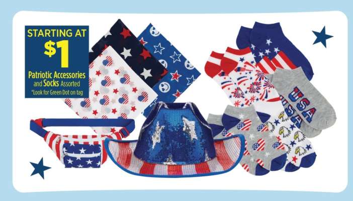 Patriotic Accessories and Socks Assorted