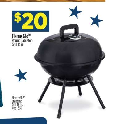 Flame Glo™ Round Tabletop Grill 14 in.