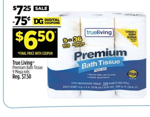 True Living® Premium Bath Tissue