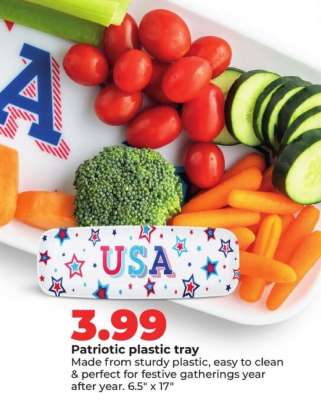 Patriotic plastic tray