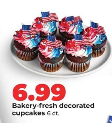 Bakery fresh decorated cupcakes