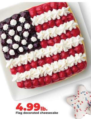 Flag decorated cheesecake
