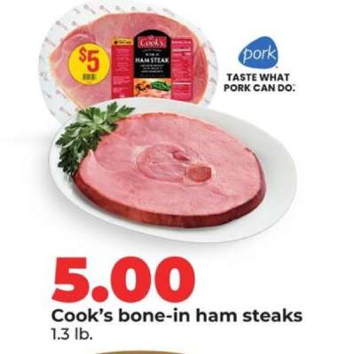 Cook's bone-in ham steaks