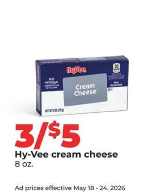 Hy-Vee cream cheese
