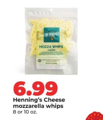 Henning's Cheese mozzarella whips