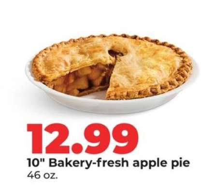 10" Bakery-fresh apple pie
