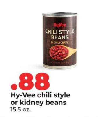 Hy-Vee chili style or kidney beans