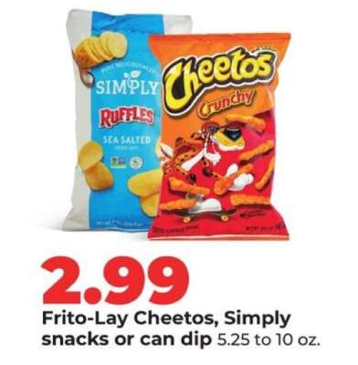 Frito-Lay Cheetos, Simply snacks or can dip