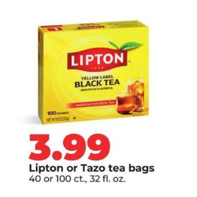 Lipton or Tazo tea bags