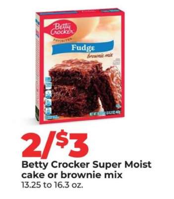 Betty Crocker Super Moist cake or brownie mix