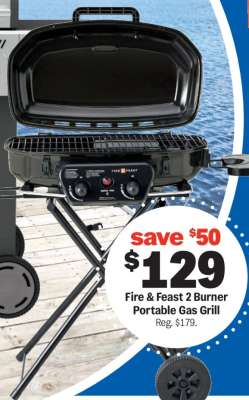 Fire & Feast 2 Burner Portable Gas Grill