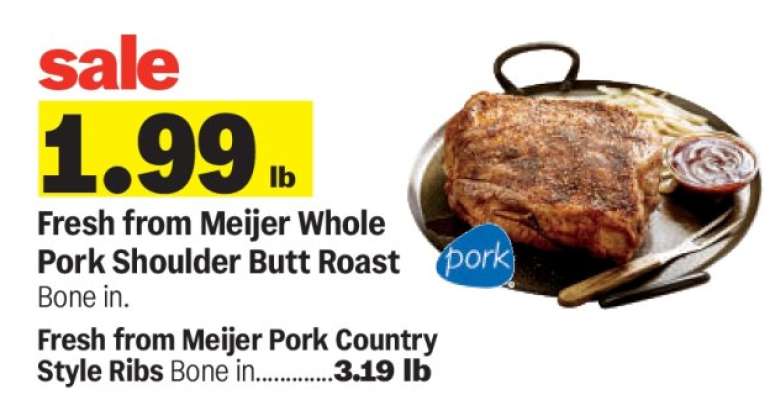 Fresh from Meijer Whole Pork Shoulder Butt Roast
