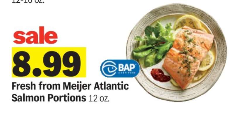 Fresh from Meijer Atlantic Salmon Portions