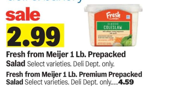 Fresh from Meijer 1 Lb. Prepacked Salad*