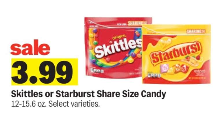 Skittles or Starburst Share Size Candy