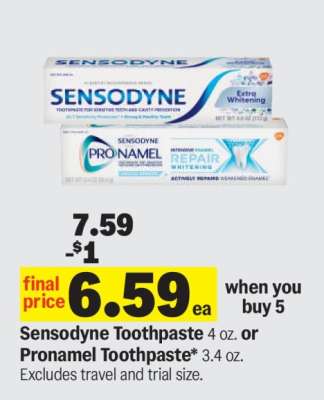 Sensodyne Toothpaste or Pronamel Toothpaste