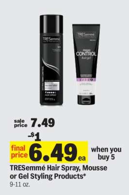 TRESemmé Hair Spray, Mousse or Gel Styling Products