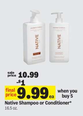 Native Shampoo or Conditioner