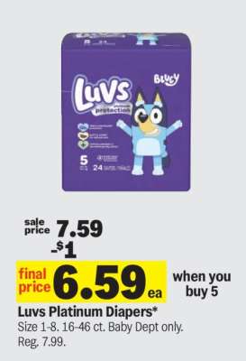 Luvs Platinum Diapers*