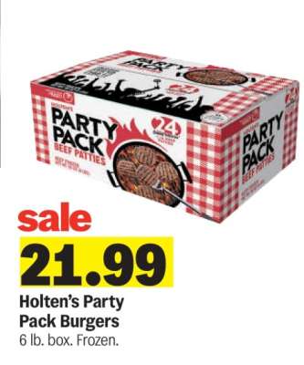 Holten's Party Pack Burgers