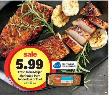 Fresh from Meijer Marinated Pork Tenderloin or Filet