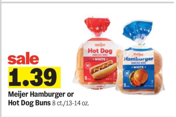 Meijer Hamburger or Hot Dog Buns