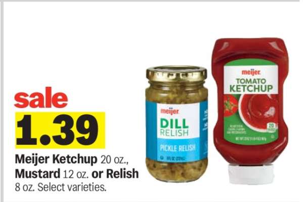 Meijer Ketchup, Mustard or Relish