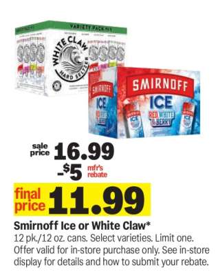 Smirnoff Ice or White Claw